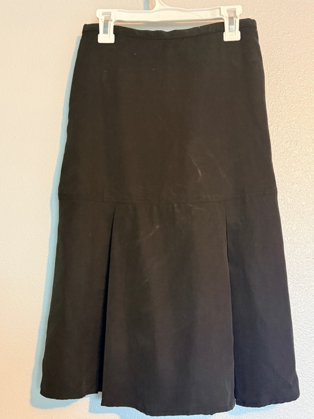 NWT Stubbs Western Pleated Skirt Cowgirl Black Tencel Knee Length Classic S